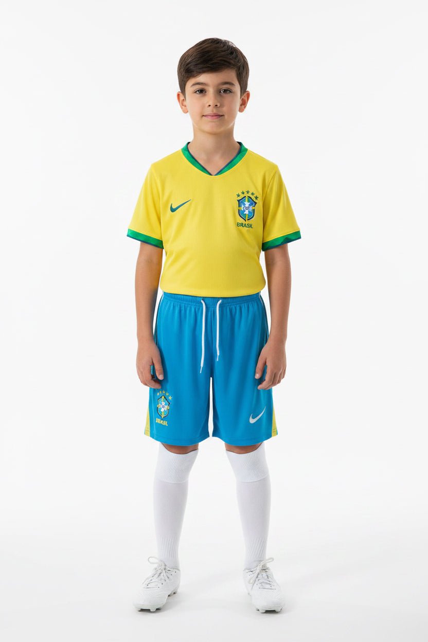 Brazil 2026 Home Kids Kit Jersey Size 16-28 | album | XUE QING JERSEYS SHOP YUPOO | Store
