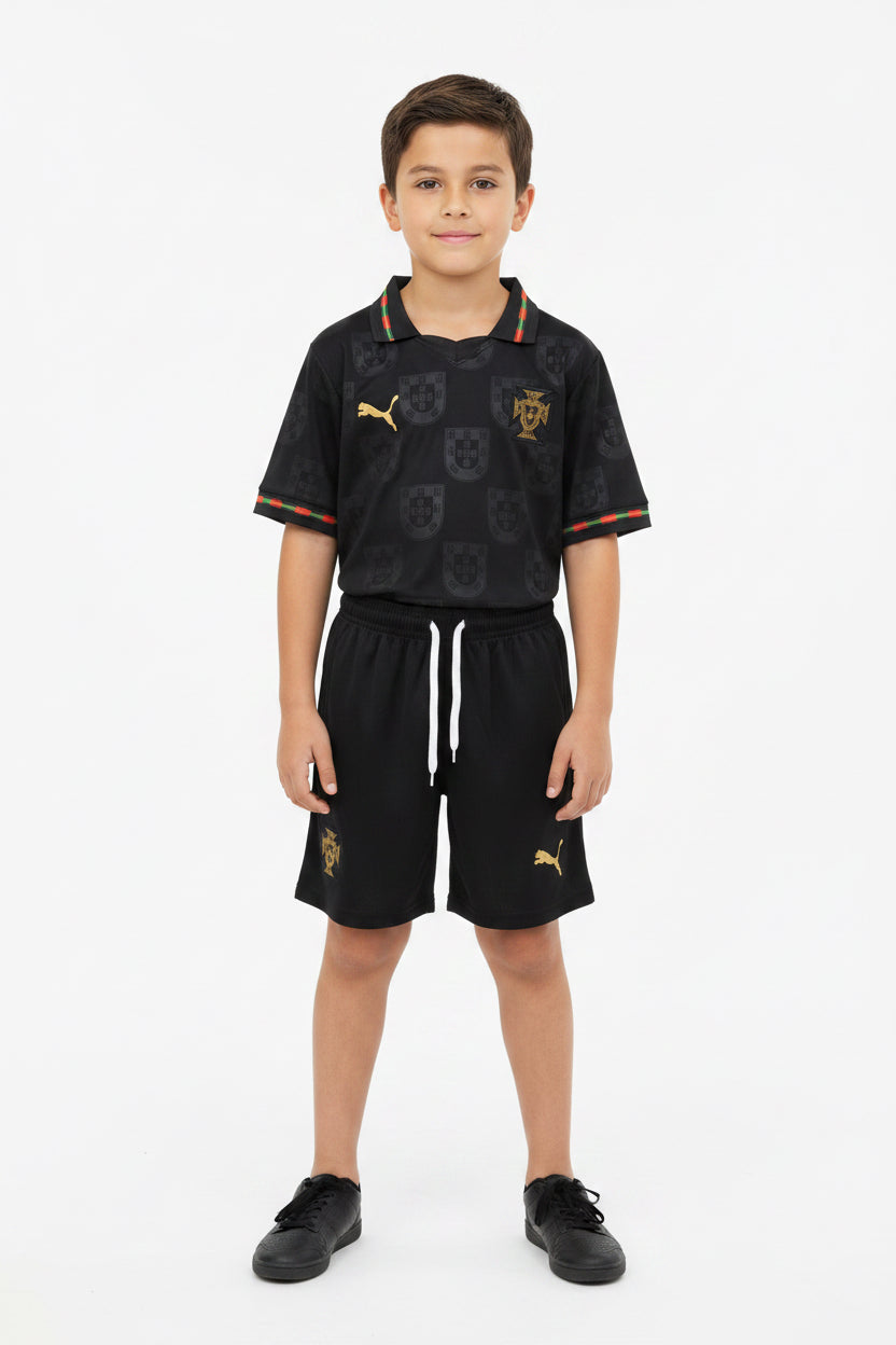 Portugal 2026 Black Kids Kit Jersey Size 16-28 | album | XUE QING JERSEYS SHOP YUPOO | Store